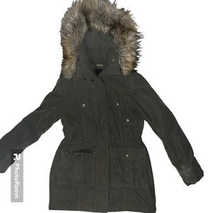 a.n.a Olive green parka Womens jacket size small